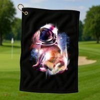 Space Hunger Pug Golf Towel thumb 1