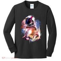 Space Hunger Pug Kids Long Sleeve Shirt thumb 0
