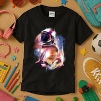 Space Hunger Pug Kids T-Shirt thumb 3