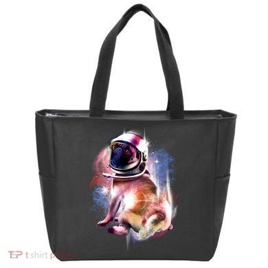 Space Hunger Pug Tote Bag