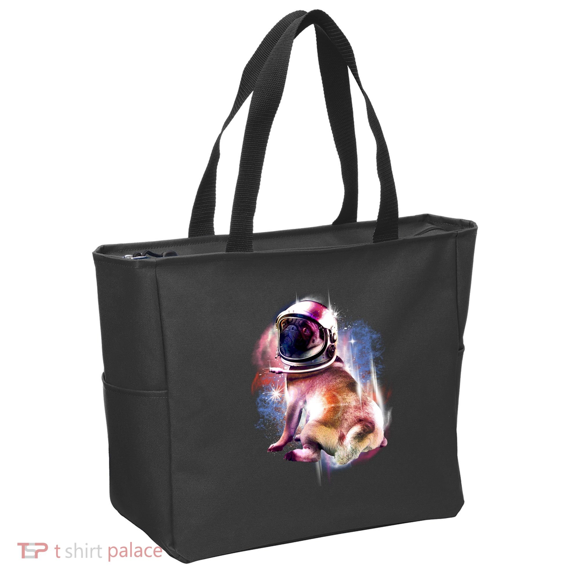 Space Hunger Pug Tote Bag