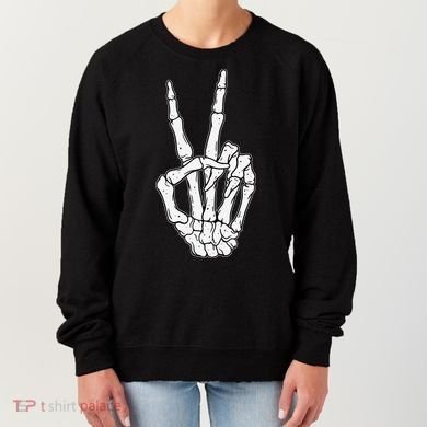 Skeleton Hand Peace Sign Bone Women's Sweatshirt