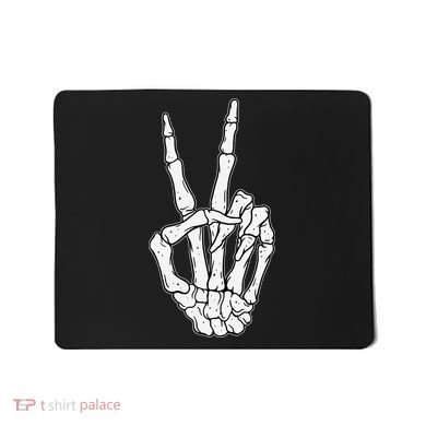 Skeleton Hand Peace Sign Bone Mousepad