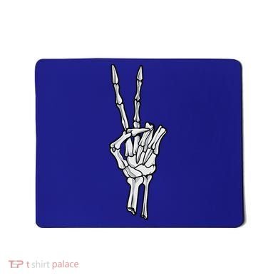 Skeleton Hand Peace Sign Mousepad