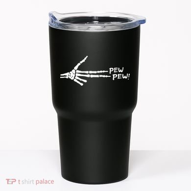 Skeleton Hand Pew Pew Tumbler