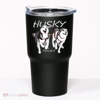 Siberian Husky Power Awesome Cute Husky Tumbler thumb 0