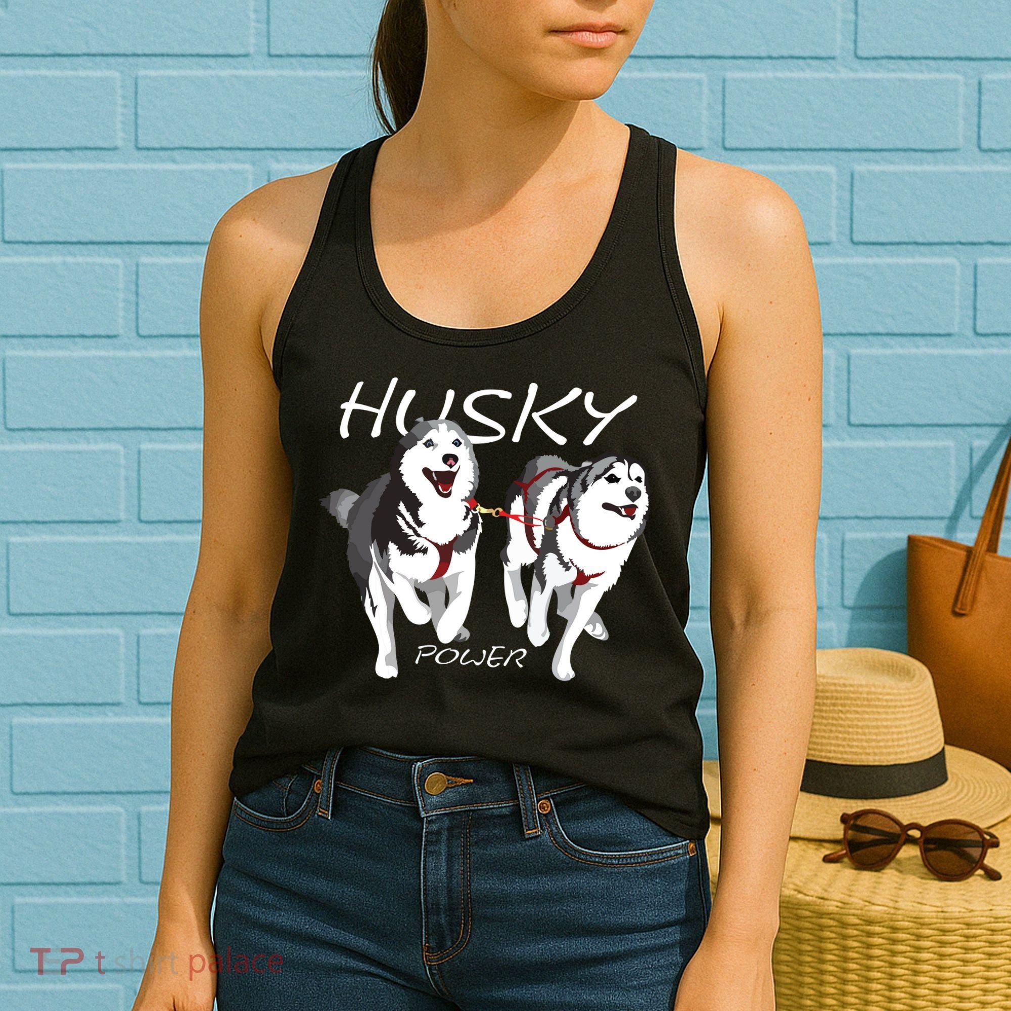 Siberian Husky Power Awesome Cute Husky Women's Tank Top