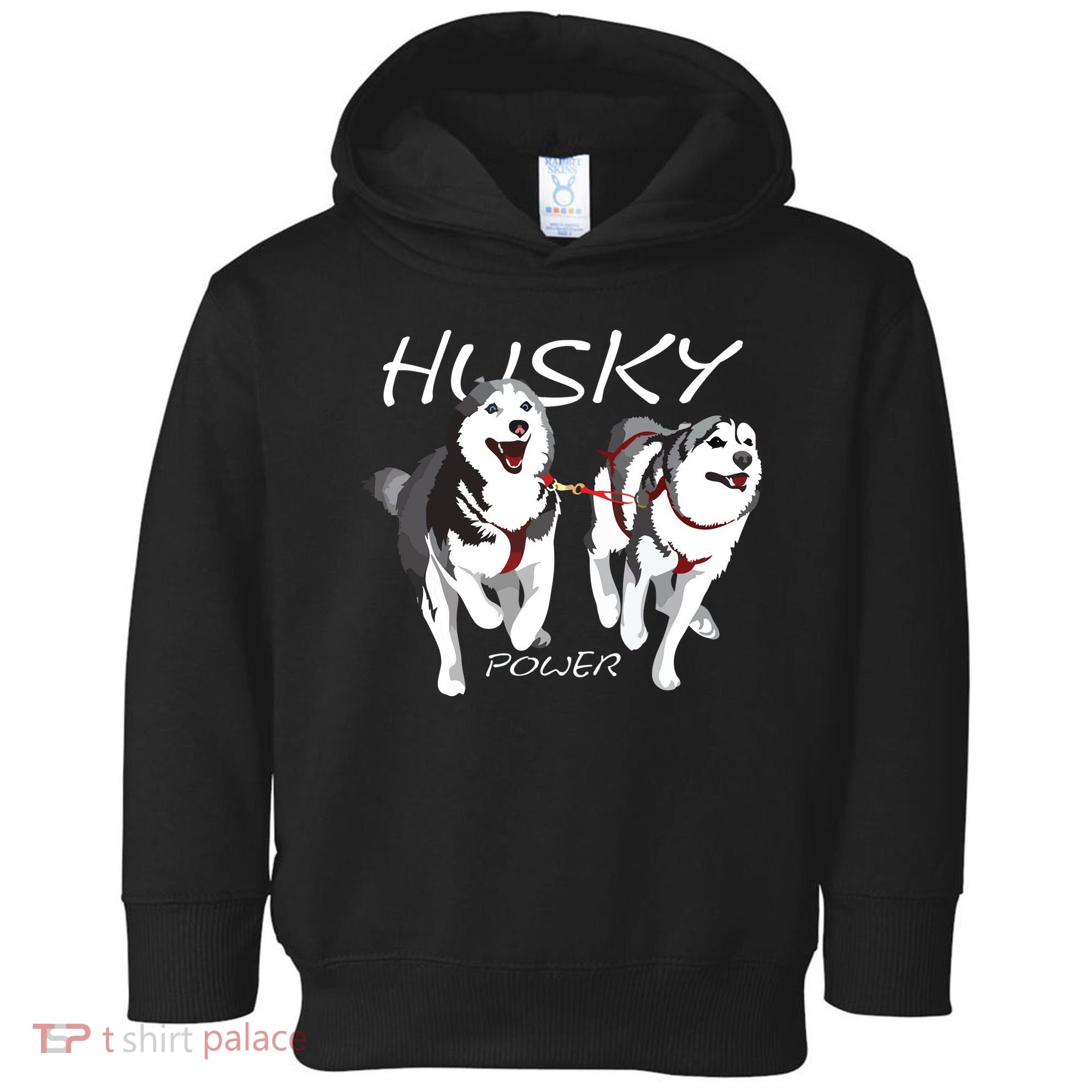 Siberian Husky Power Awesome Cute Husky Toddler Hoodie