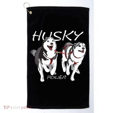 Siberian Husky Power Awesome Cute Husky Golf Towel