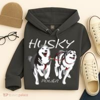 Siberian Husky Power Awesome Cute Husky Hoodie thumb 4