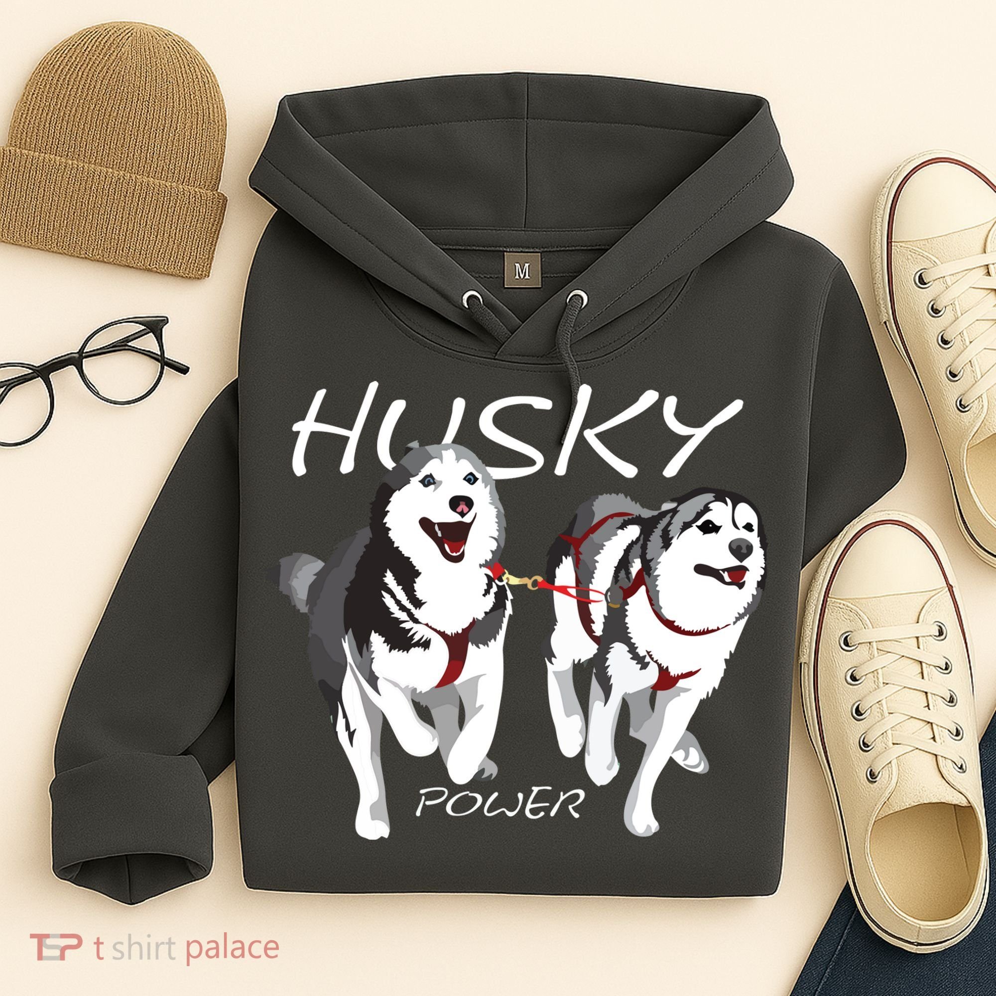 Siberian Husky Power Awesome Cute Husky Hoodie