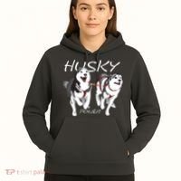 Siberian Husky Power Awesome Cute Husky Hoodie thumb 5