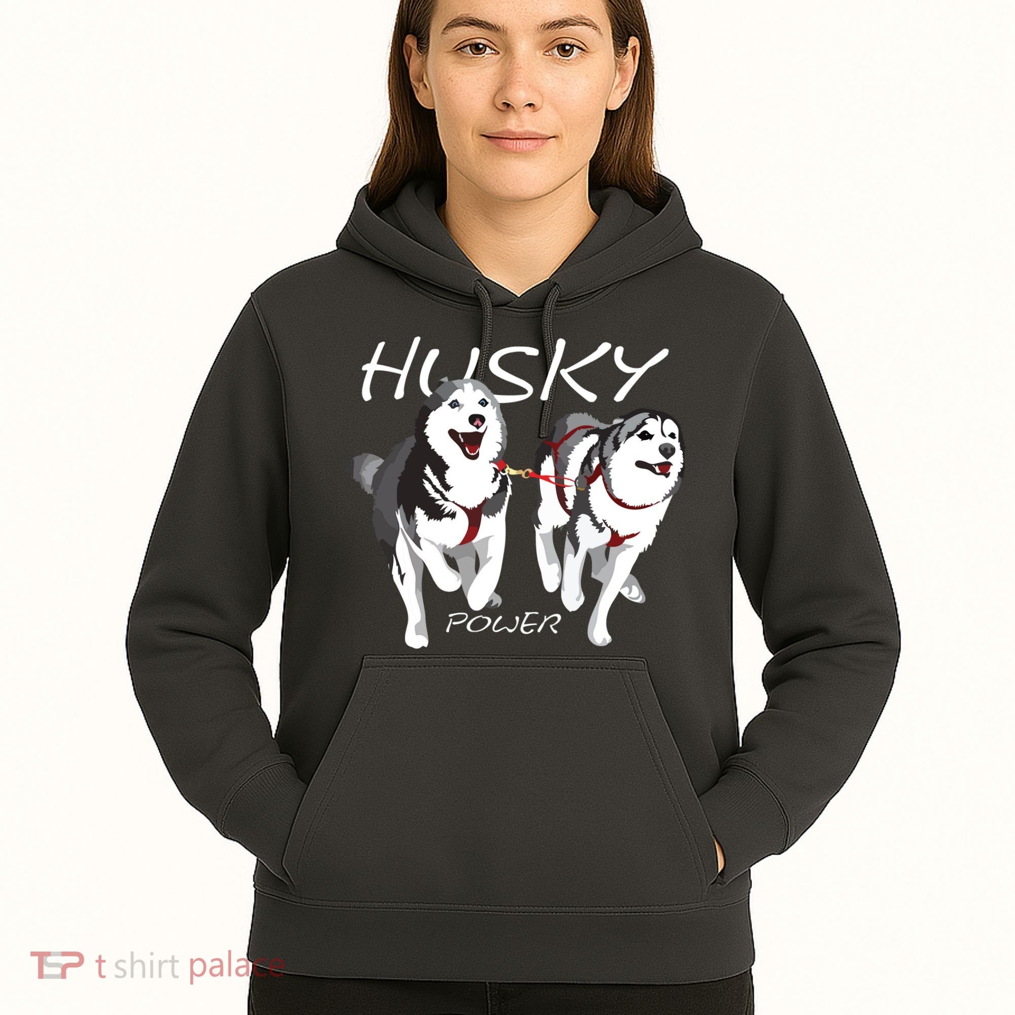 Siberian Husky Power Awesome Cute Husky Hoodie