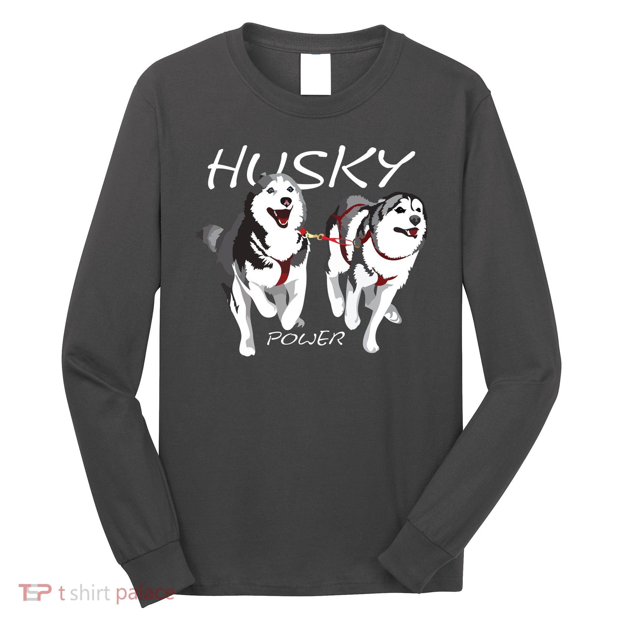 Siberian Husky Power Awesome Cute Husky Long Sleeve Shirt