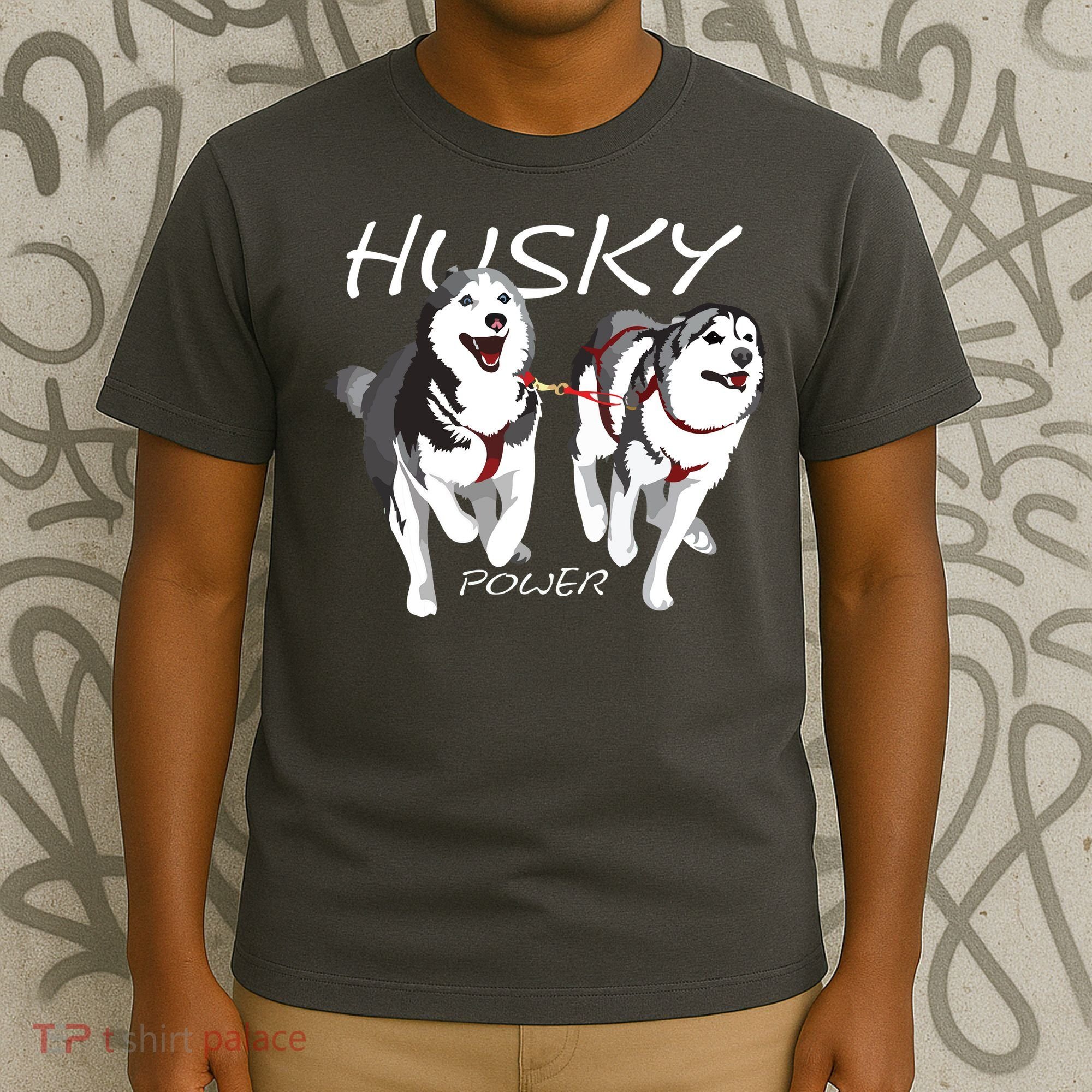 Siberian Husky Power Awesome Cute Husky T-Shirt