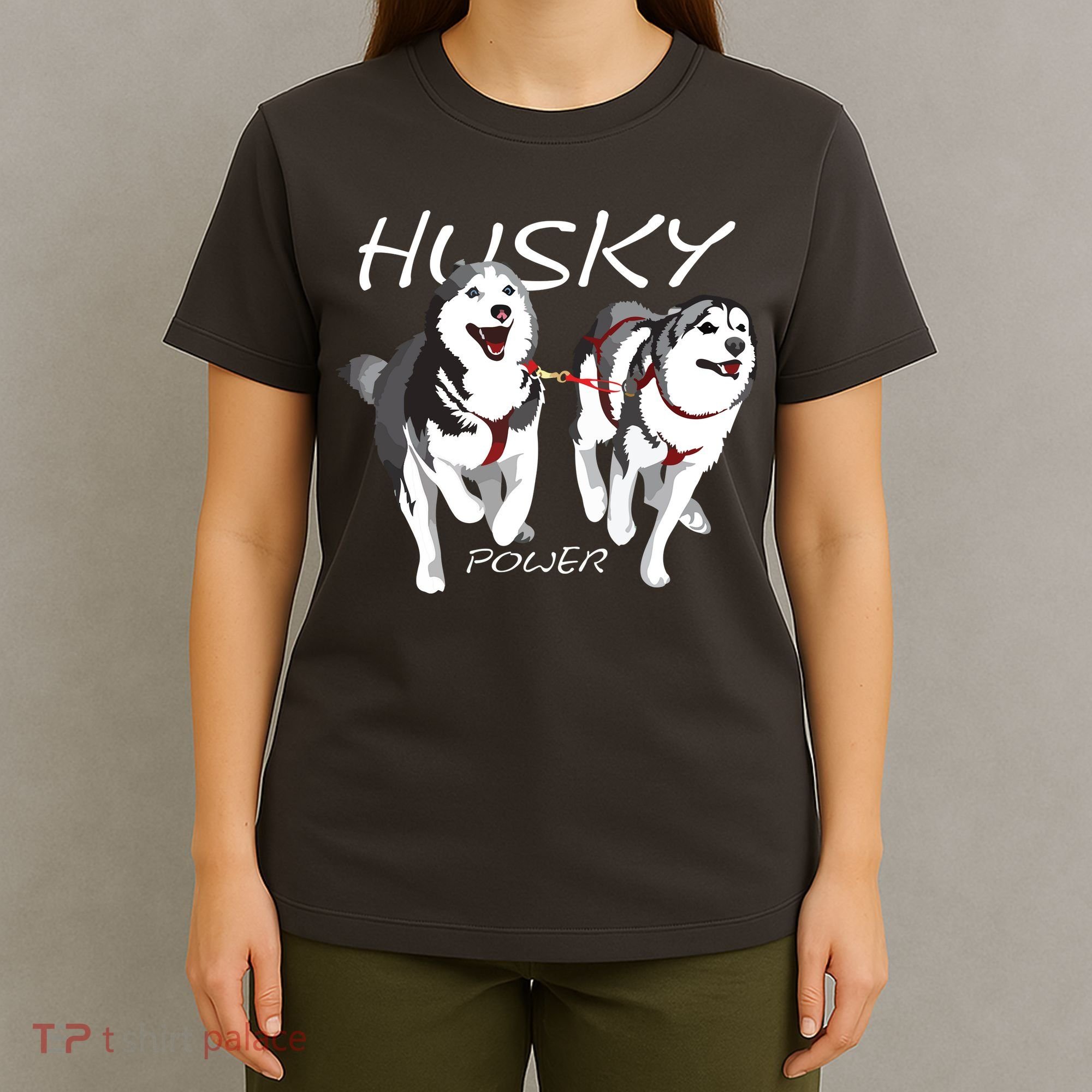 Siberian Husky Power Awesome Cute Husky T-Shirt