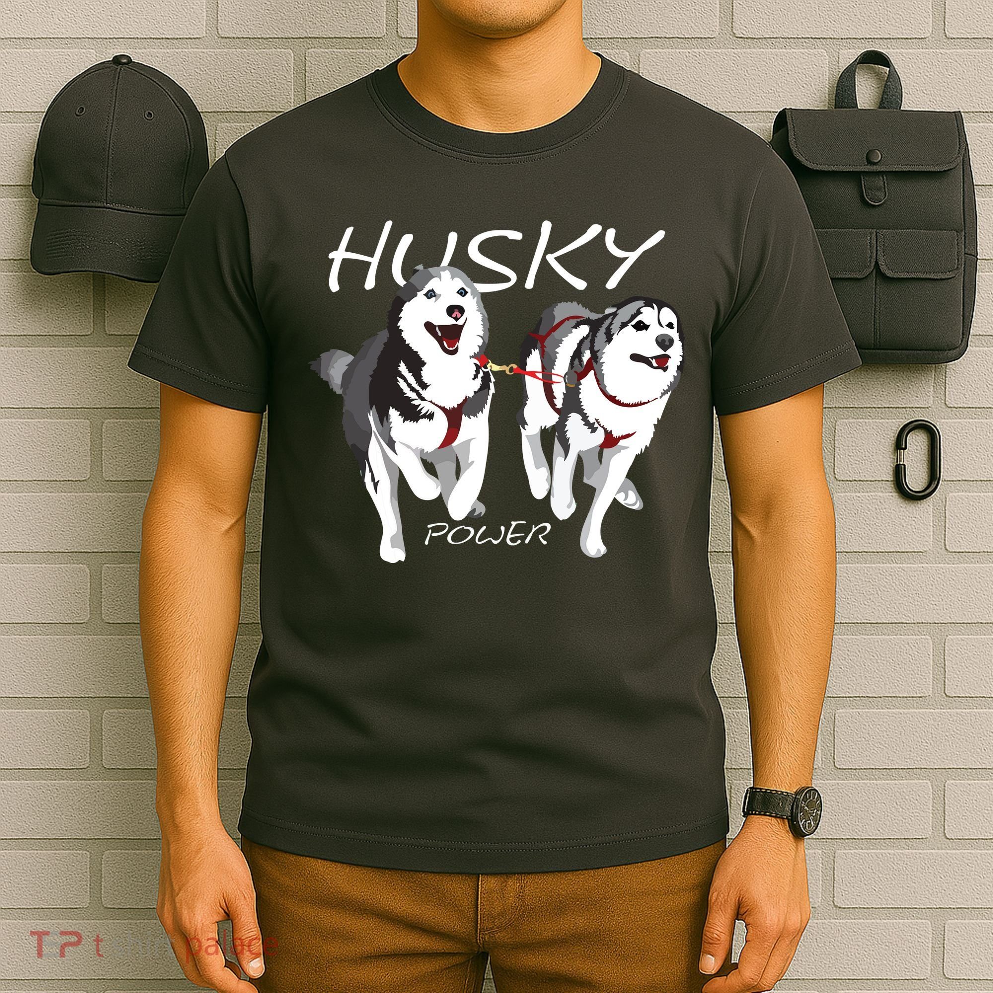 Siberian Husky Power Awesome Cute Husky T-Shirt