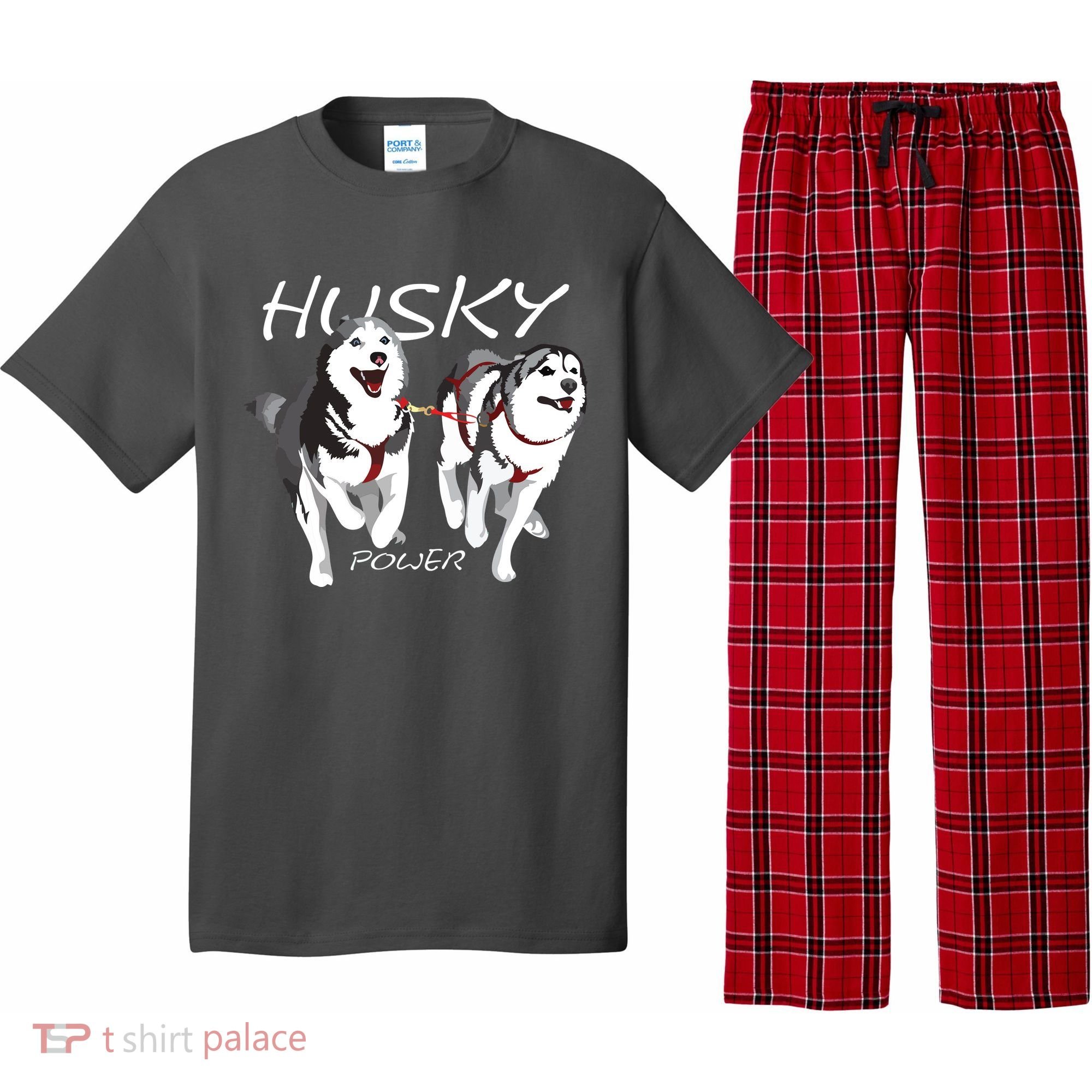 Siberian Husky Power Awesome Cute Husky Pajama Set