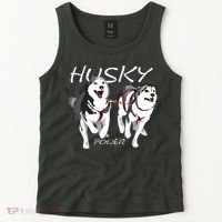 Siberian Husky Power Awesome Cute Husky Tank Top thumb 2