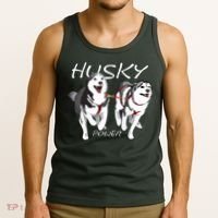 Siberian Husky Power Awesome Cute Husky Tank Top thumb 3