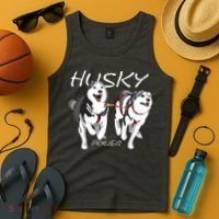 Siberian Husky Power Awesome Cute Husky Tank Top thumb 4