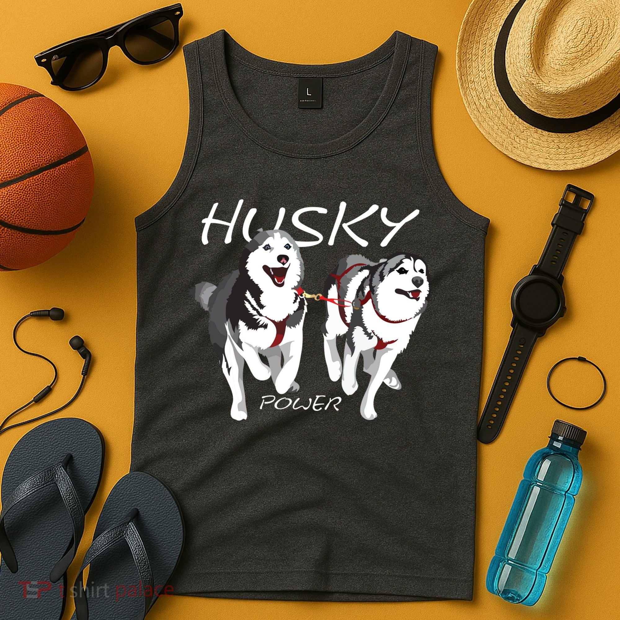 Siberian Husky Power Awesome Cute Husky Tank Top