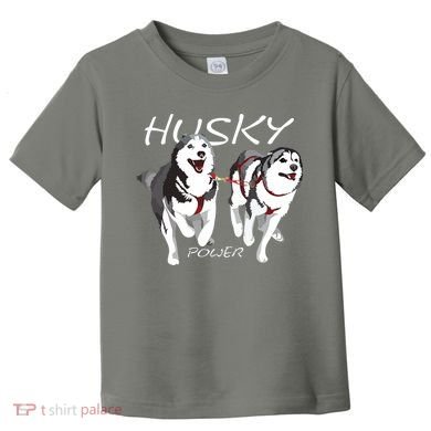 Siberian Husky Power Awesome Cute Husky Toddler T-Shirt