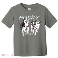 Siberian Husky Power Awesome Cute Husky Toddler T-Shirt thumb 0