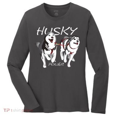 Siberian Husky Power Awesome Cute Husky Women's Long Sleeve Shirt