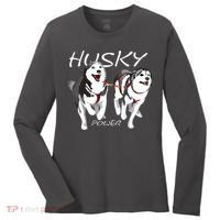 Siberian Husky Power Awesome Cute Husky Women's Long Sleeve Shirt thumb 0
