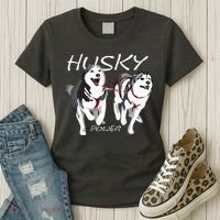 Siberian Husky Power Awesome Cute Husky Women's T-Shirt thumb 3