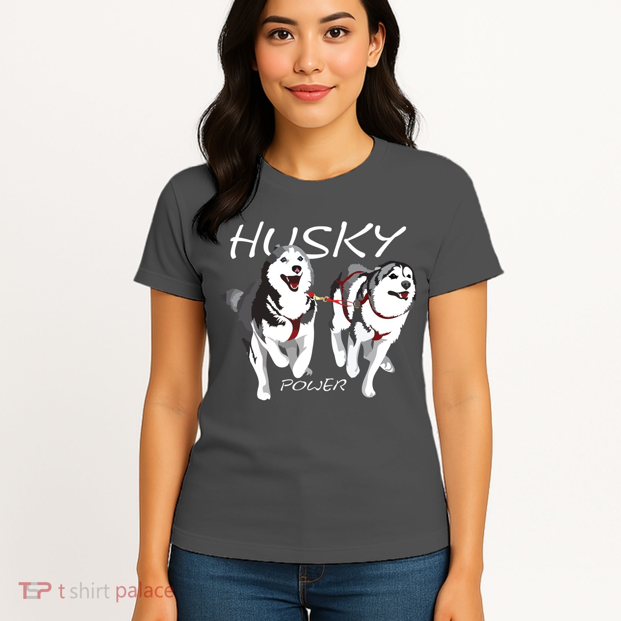 Siberian Husky Power Awesome Cute Husky Women's T-Shirt