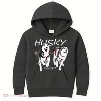 Siberian Husky Power Awesome Cute Husky Kids Hoodie thumb 0