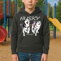 Siberian Husky Power Awesome Cute Husky Kids Hoodie thumb 2