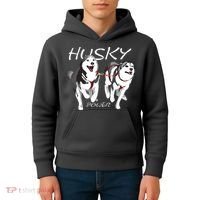 Siberian Husky Power Awesome Cute Husky Kids Hoodie thumb 4