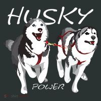 Siberian Husky Power Awesome Cute Husky Kids T-Shirt thumb 4