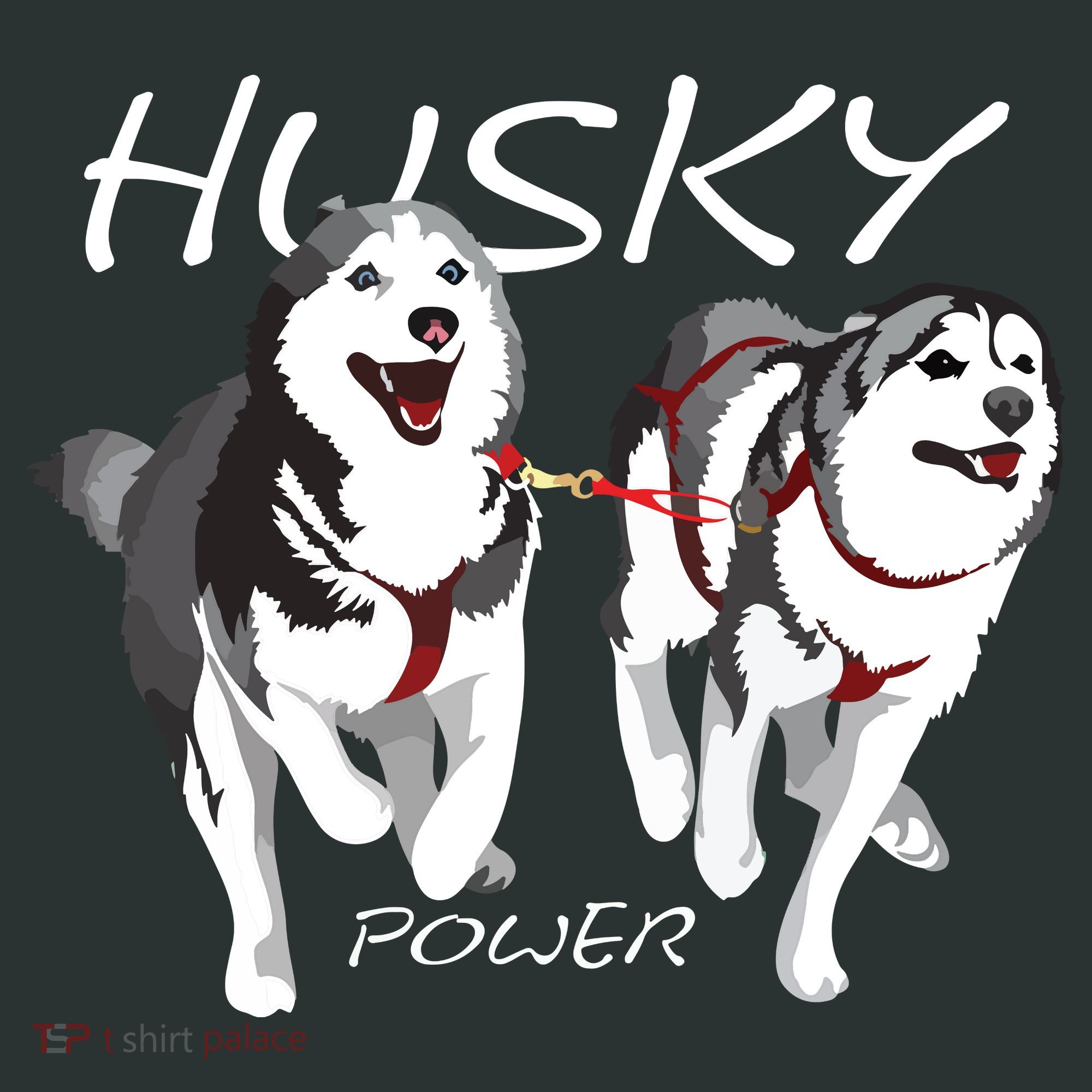 Siberian Husky Power Awesome Cute Husky Kids T-Shirt
