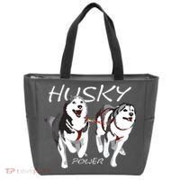 Siberian Husky Power Awesome Cute Husky Tote Bag thumb 0
