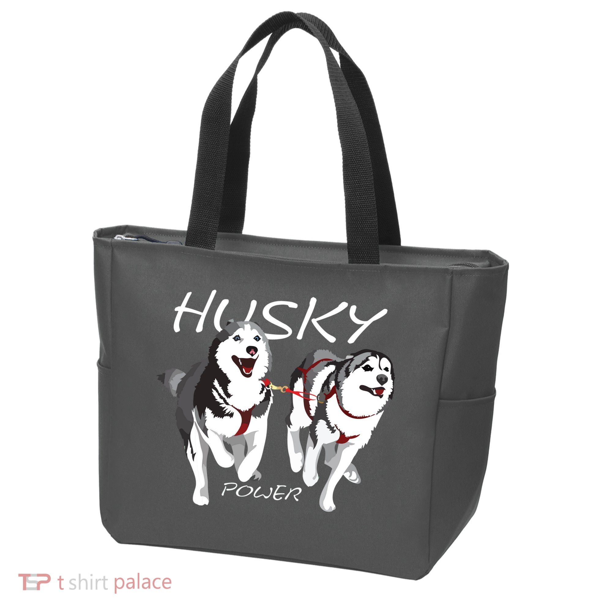 Siberian Husky Power Awesome Cute Husky Tote Bag
