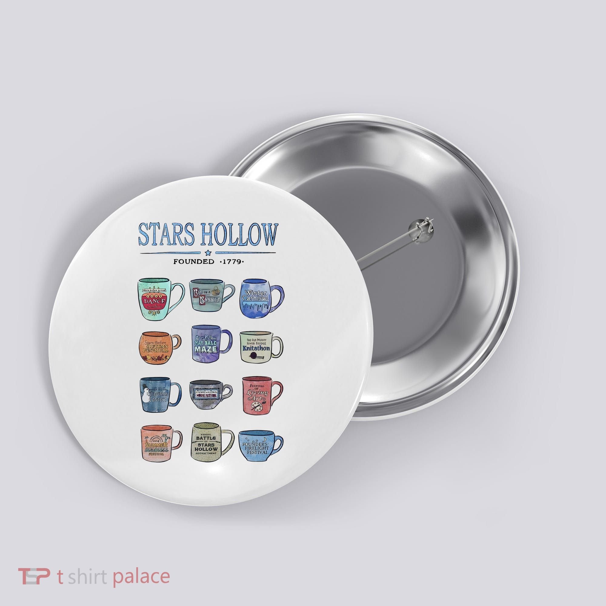 Stars Hollow Pounded 1779 Luke’s Diner Coffee Mug Lover Trending Button