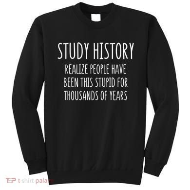 Study History Realize People Have Been This Stupid Funny Gift Sweatshirt