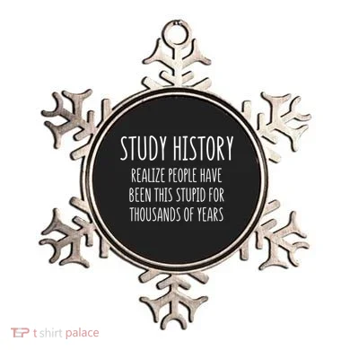 Study History Realize People Have Been This Stupid Funny Gift Ornament