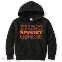 Spooky Halloween Retro Kids Hoodie thumb 0