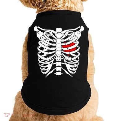 Skeleton Heart Ribcage Halloween Love Costume Idea Doggie Tank