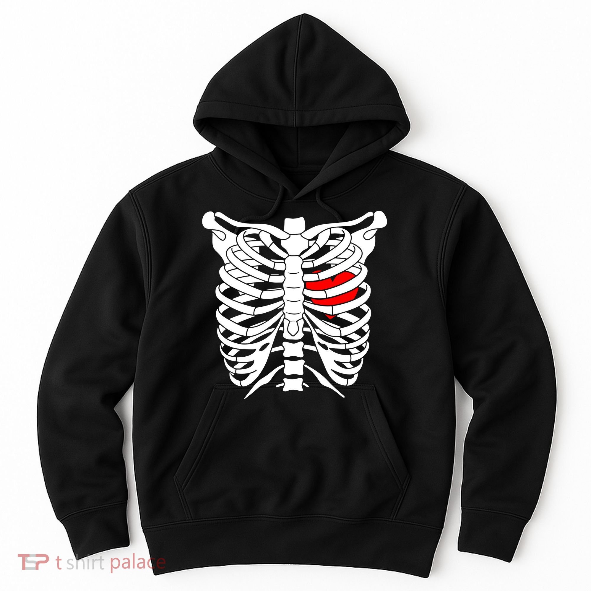 Skeleton Heart Ribcage Halloween Love Costume Idea Hoodie