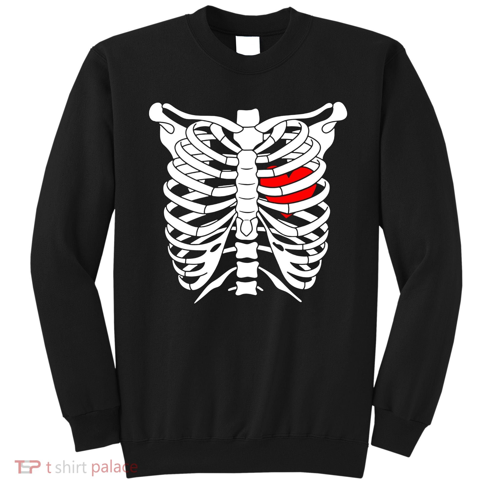 Skeleton Heart Ribcage Halloween Love Costume Idea Sweatshirt