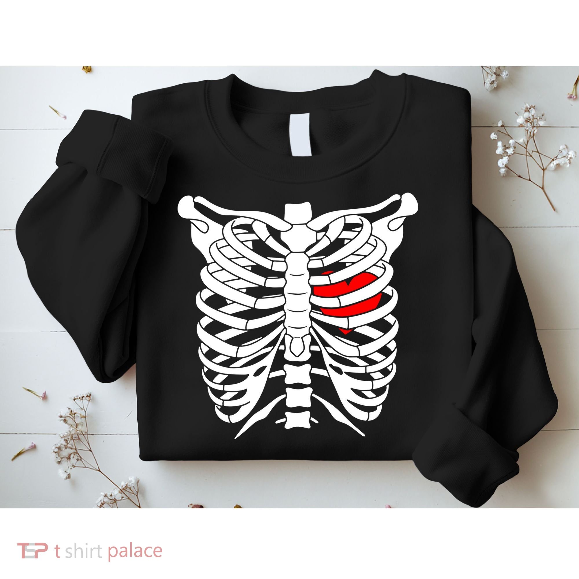 Skeleton Heart Ribcage Halloween Love Costume Idea Sweatshirt