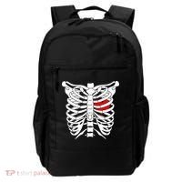 Skeleton Heart Ribcage Halloween Love Costume Idea Backpack thumb 0