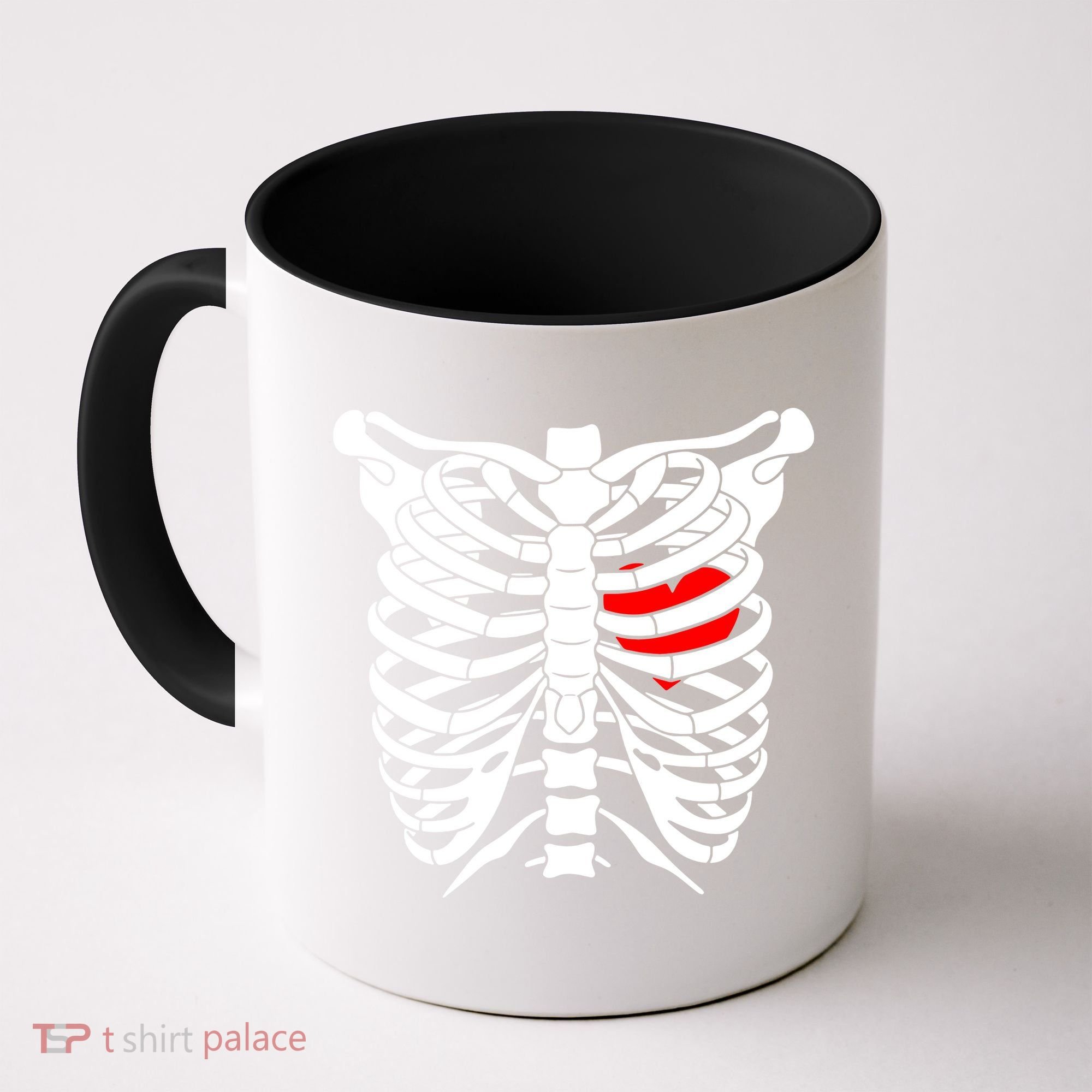 Skeleton Heart Ribcage Halloween Love Costume Idea Coffee Mug