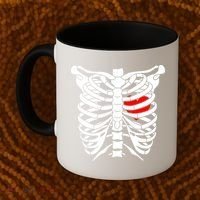 Skeleton Heart Ribcage Halloween Love Costume Idea Coffee Mug thumb 2